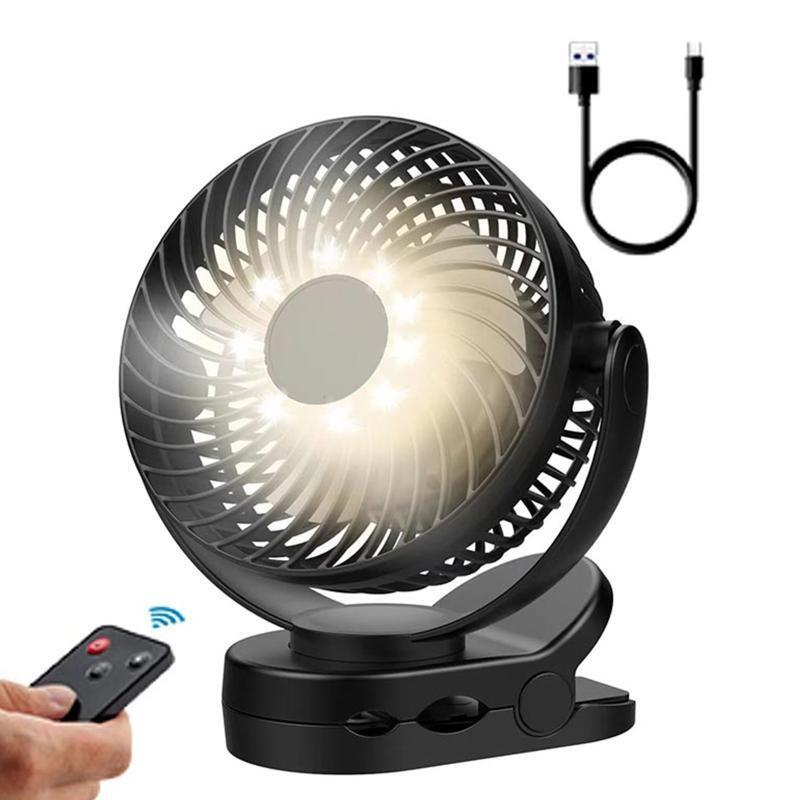 8000mAh Rechargeable Portable Fan Battery Operated Clip on Fan USB Fan 3 Speeds