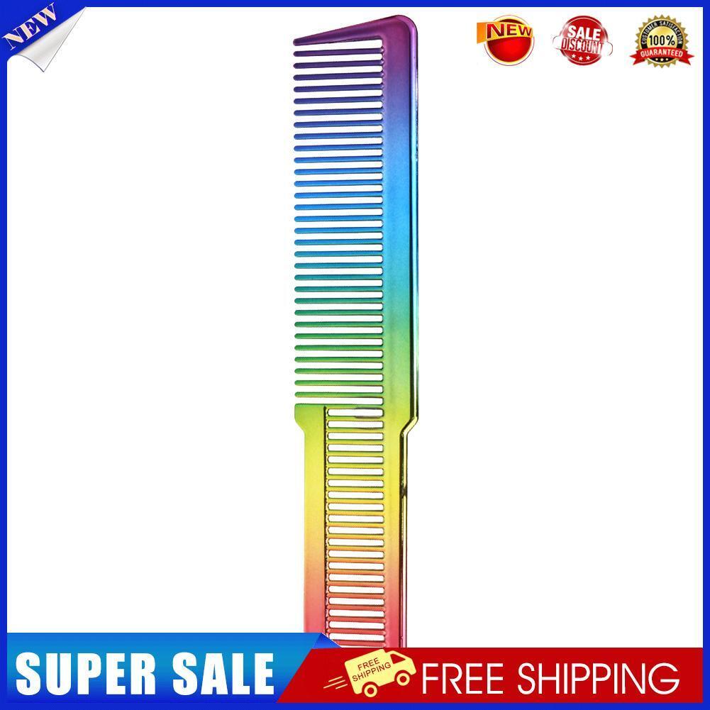 Electroplating Rainbow Comb Clipper Oil Head Hair Styling Comb (Rainbow)