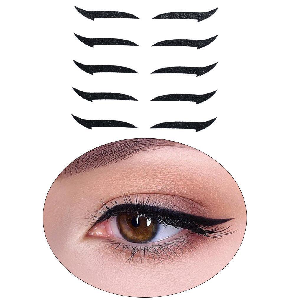 perfect cat liner winged eyeliner stencil tips 5 Pairs  Black
