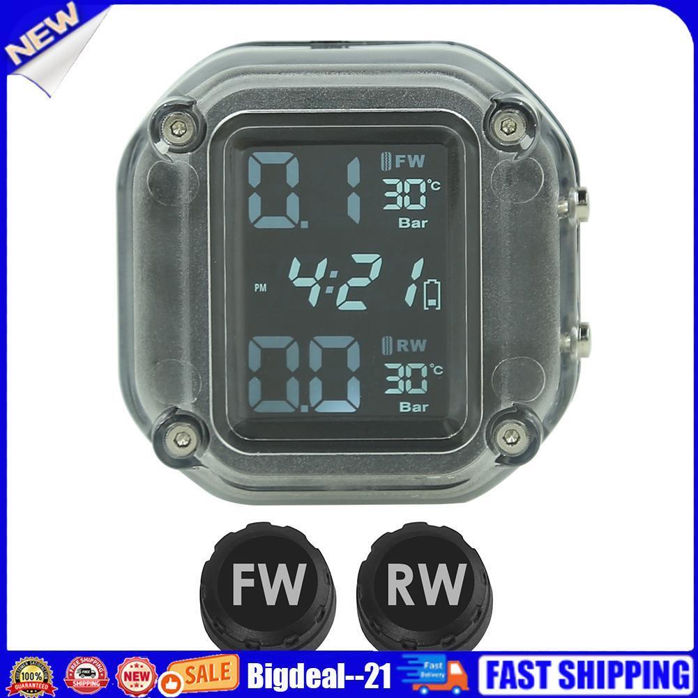 Waterproof Motorcycle TPMS USB Rechargeable Tire Pressure Monitoring System