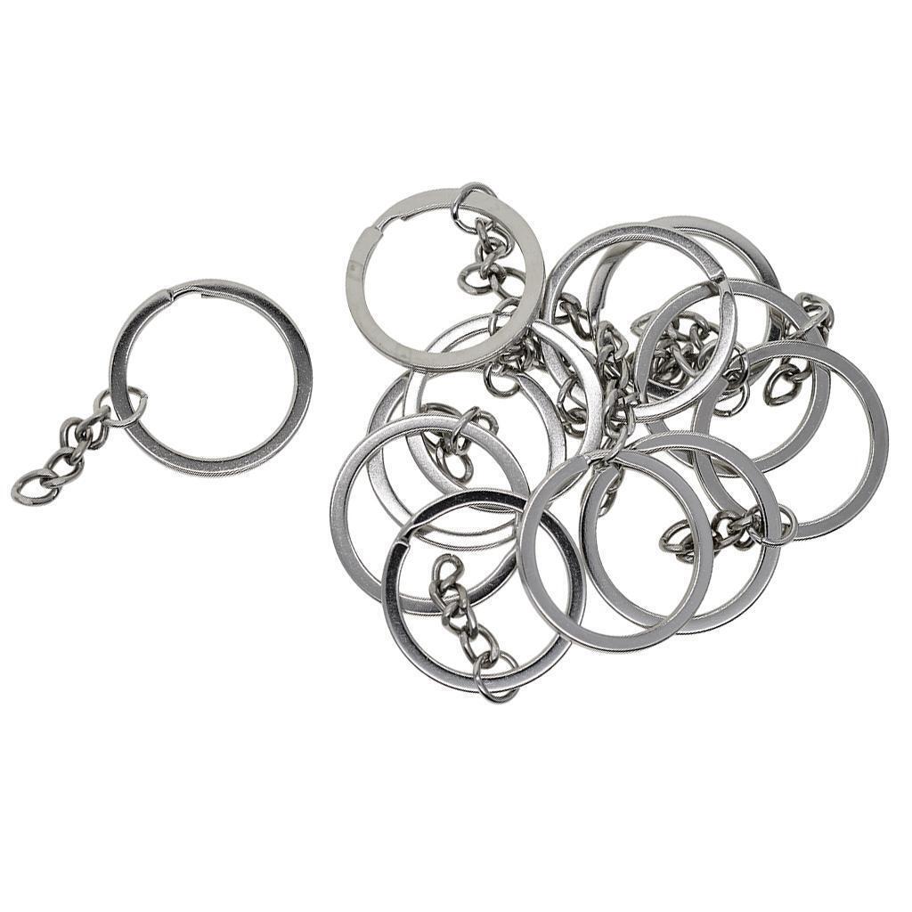 12 Pieces Metal Split Keychain Ring Parts Make Your Own Key Ring Findings