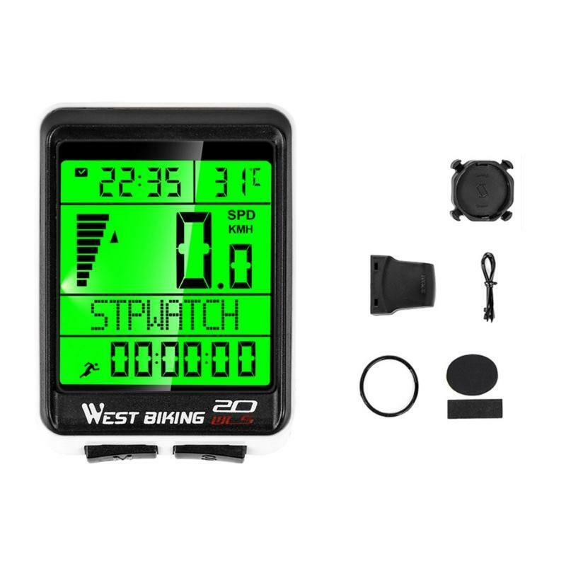 Waterproof Multifunction Mode Touch Wireless Computer Odometer LCD Backlight