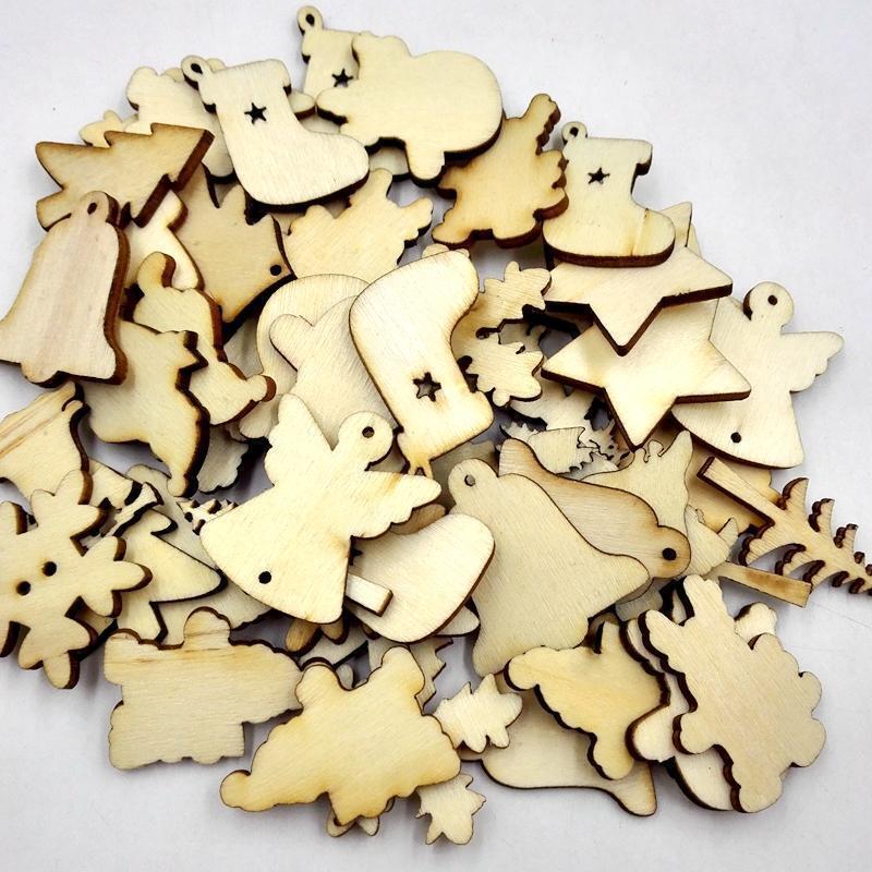 250 Pieces Assorted Sizes Shapes Natural Wood Pieces for Cardmaking Scrapbooking