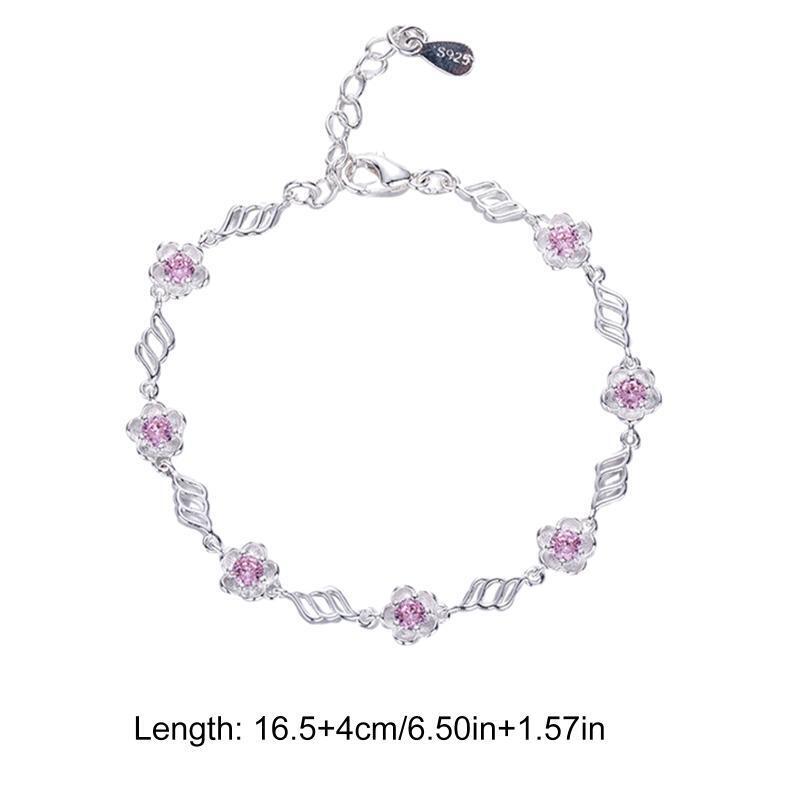 Japanese and Korean Sweet Girl Bracelet Female Pink Cherry Blossom Bracelet
