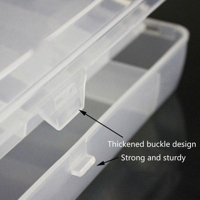 Plastic Tray Compartments Fishing Lure Tackle Box Two-Sided Storage Cases Box