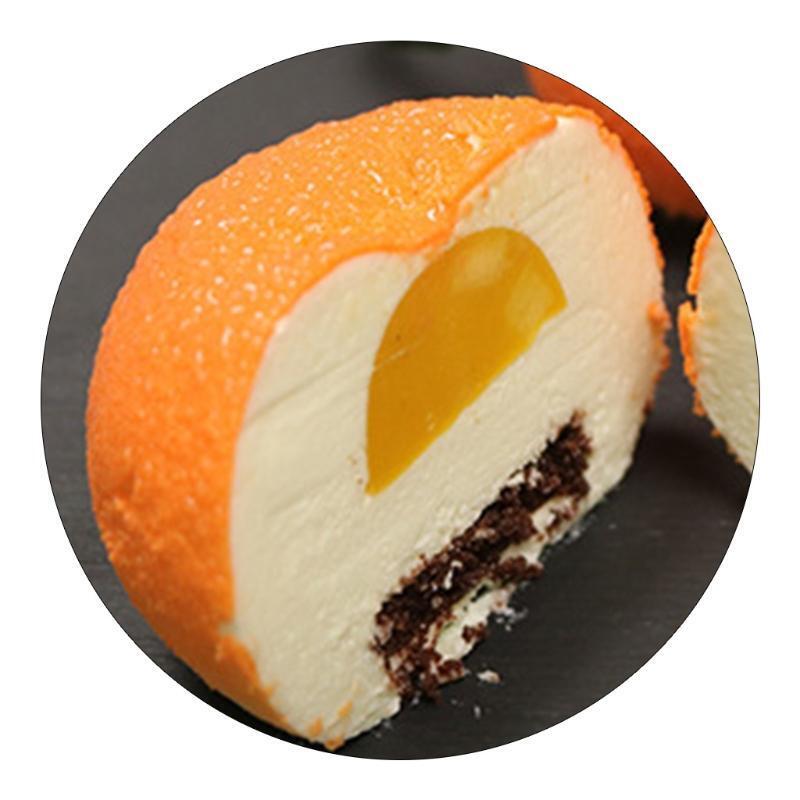 12 Cavity Orange Fruit Mousse Cake Baking Molds Non-stick Silicone Chocolate