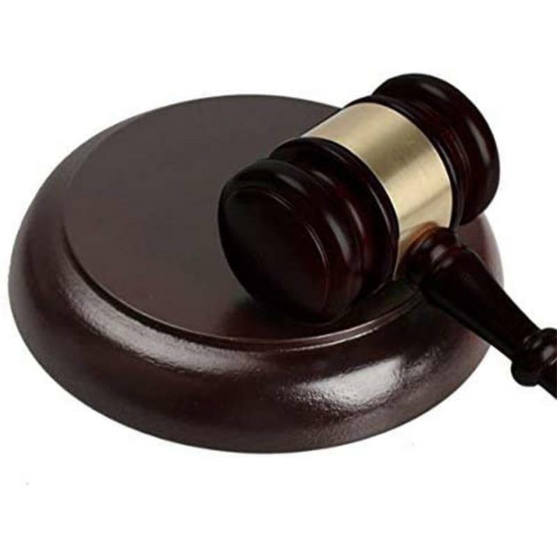 Wooden Judge Hammered the Court Hammer for Lawyer Judge Auction Sale Chairman