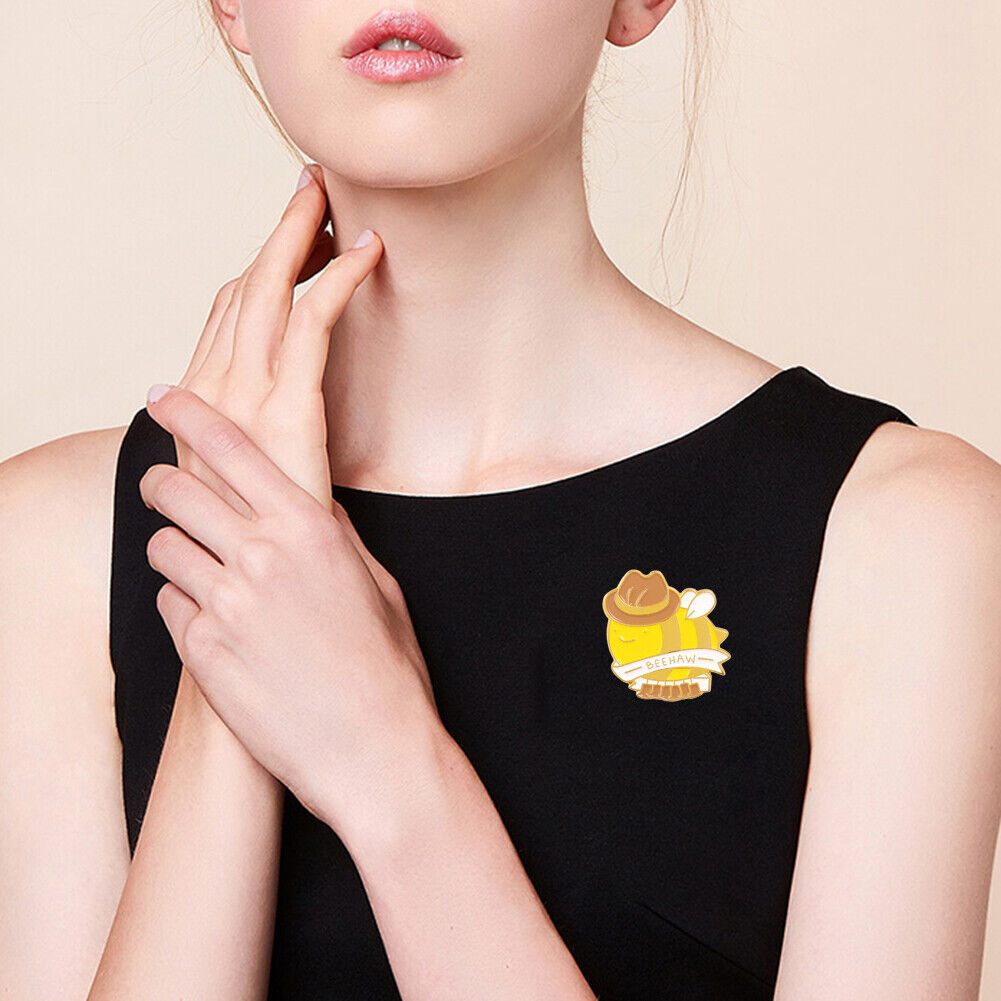 Cartoon Honeybee Brooch Dripping Oil Enamel Shirt Lapel Pin Jewelry Gifts