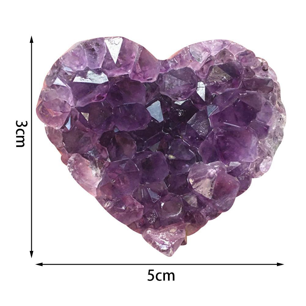 Healing Magic Wand Gift Natural Purple Crystal Necklace Heart Pendant Jade Gem
