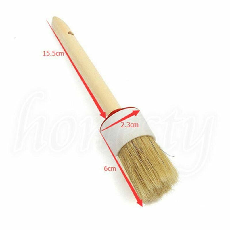 1PC Wooden Handle Round Oil Watercolor Wax Paint Bristle Chalk Painting Brush