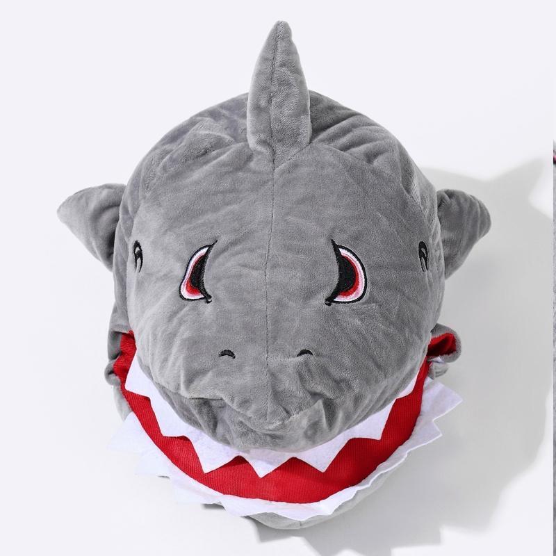 Cute Gray Shark Shape Headgear Hat Adjustable Headgear for Boyfriend Girlfriend