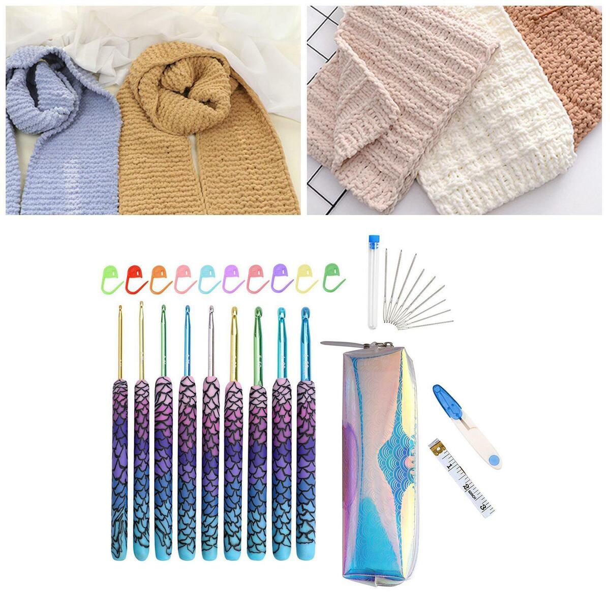 Crochet Hooks   Set Kit 2.25mm-6.5mm Ergonomic  with Carrying Case