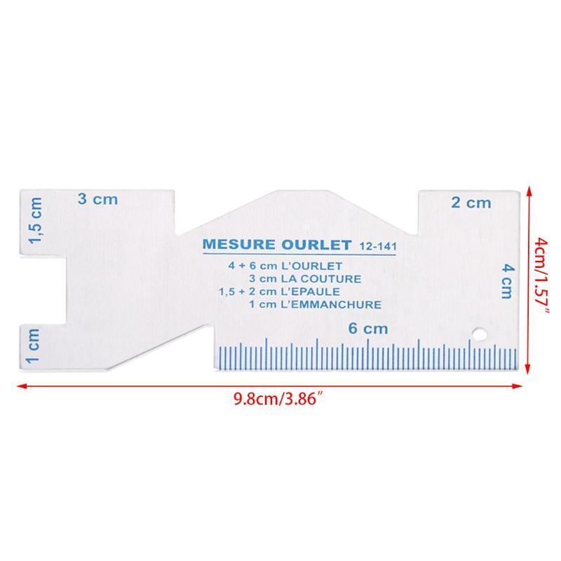 DIY Sewing Ruler Metal Sew Measure Gauge Boys Girls Hand Training Gift Supplies