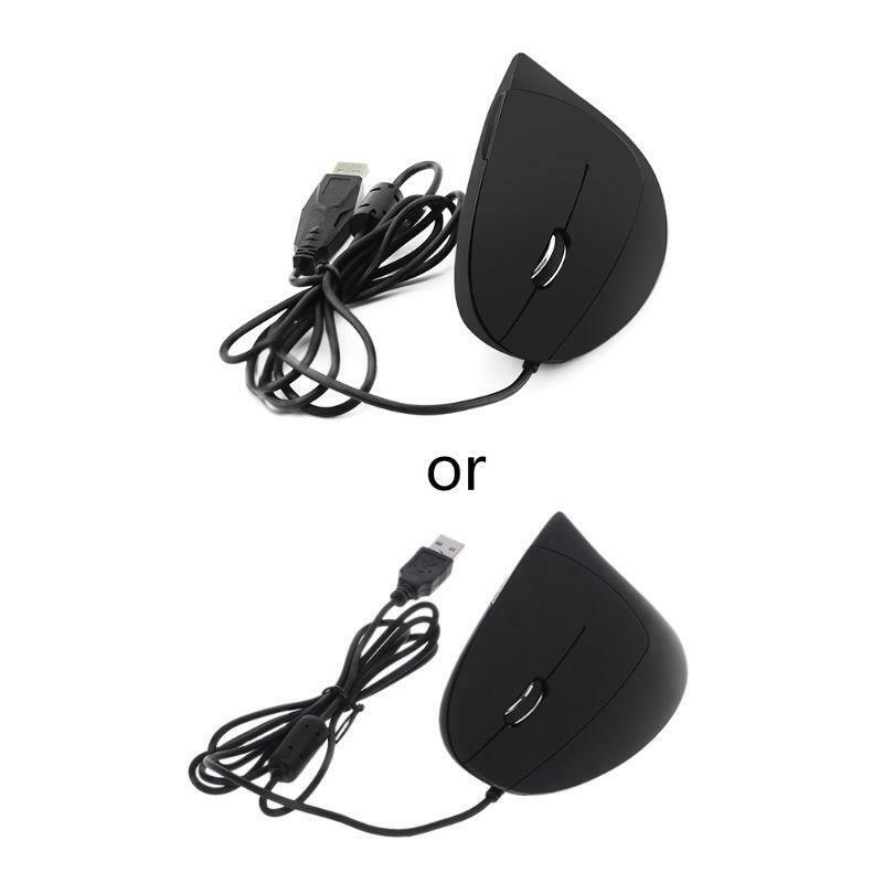 Ergonomic Left Hand Optical USB Wired Computer Gaming Mouse Vertical Mouse