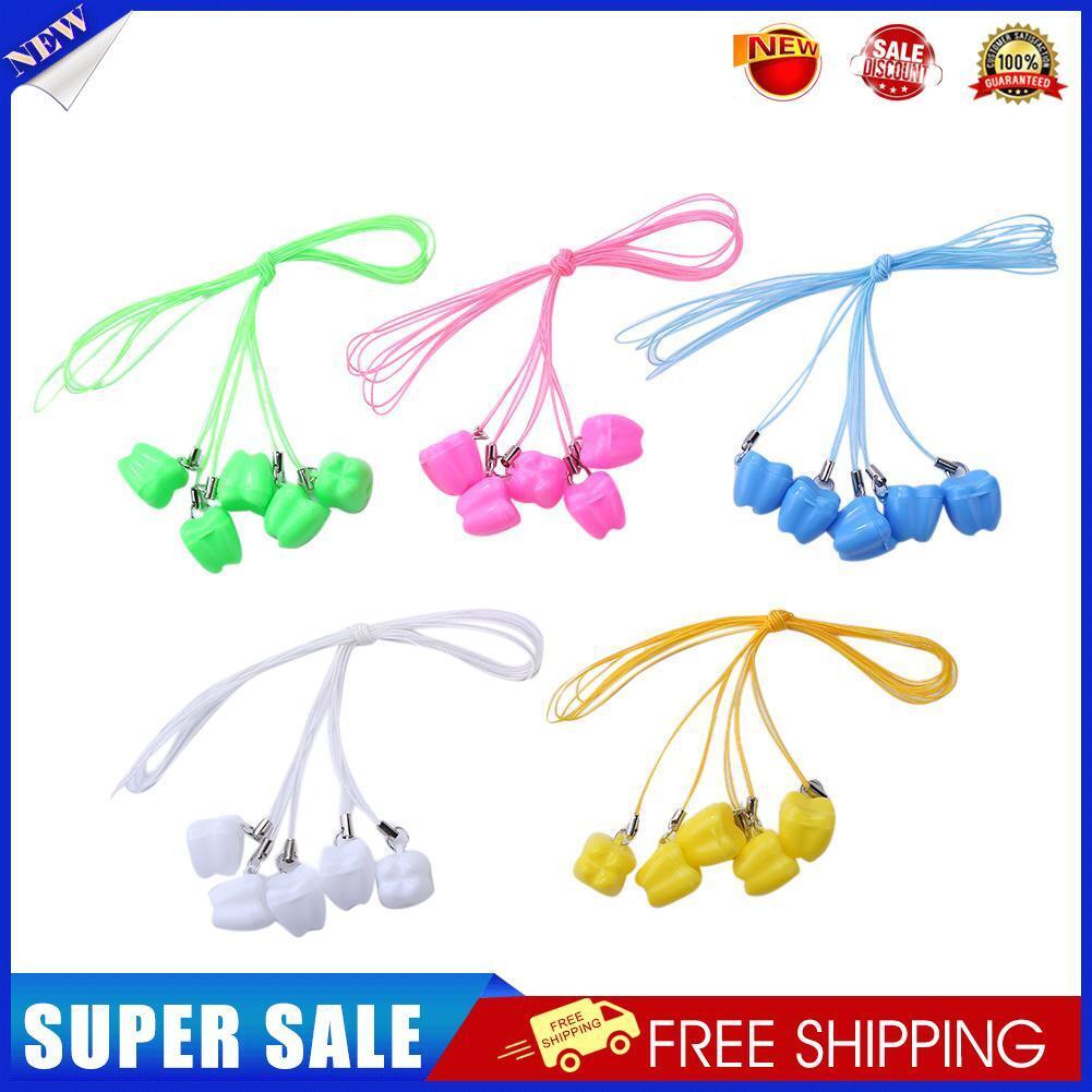 5pcs/set Baby Milk Teeth Storage Box Plastic False Teeth Organizer Case