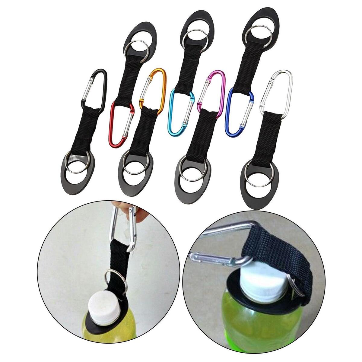 7 Pieces Water Bottle Buckle Clip Carabiner Hooks for Outdoor Camping Hiking
