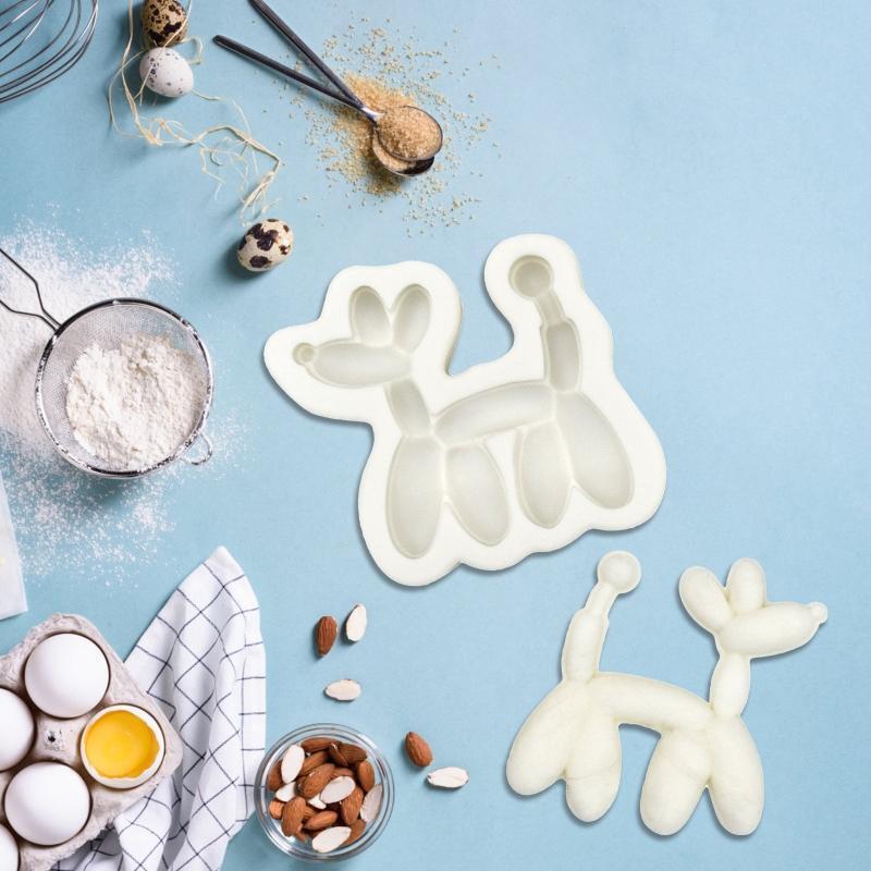 Balloon Dog Shaped Chocolate Moulds Household Baking Tool Cake Decorating Gadget