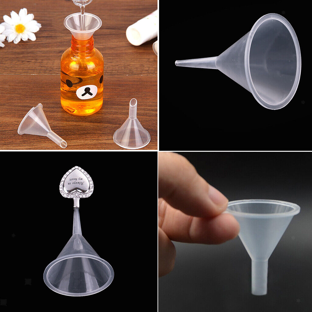 3Pcs Mini Plastic Funnels for Filling  Water  Oil Bottle