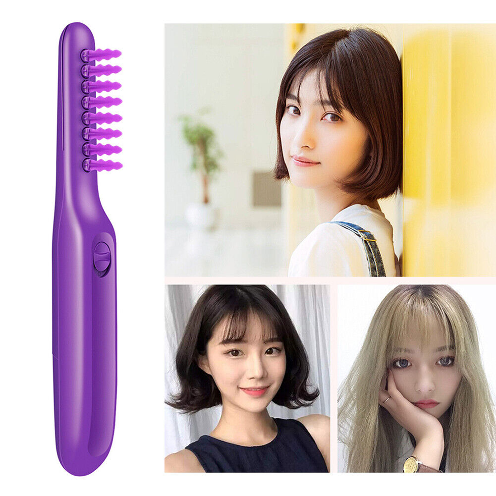 Anti-Knot Electric Comb Gear Rotating Hair Comb Hairdressing Styling Brush