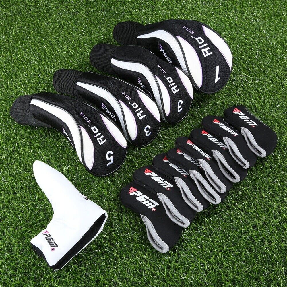 13pcs Outdoor Game HQ Diving Cloth Golf Head Cover Drive Wood Hybrid Iron Putter