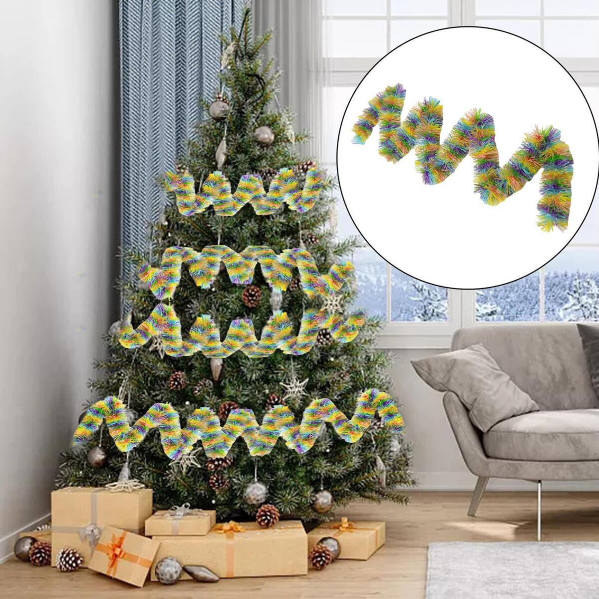 Easter Tinsel Garlands Colorful Fringe Garlands Glitter Garlands for Walls