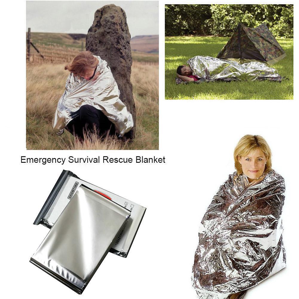 Waterproof Emergency Survival Rescue Blanket Foil Thermal First Aid Curtain