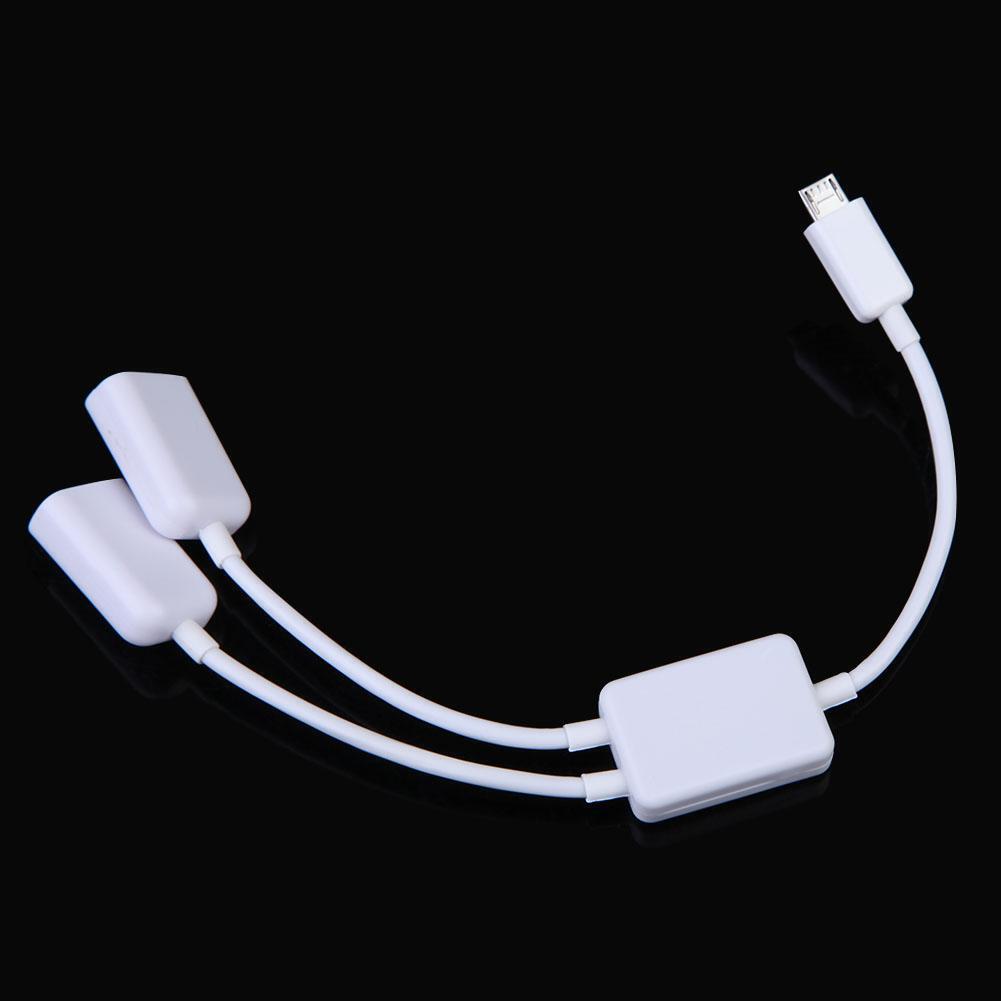 Dual Micro USB OTG Hub Host Adapter Cable for Tablet PC and Smart Phone