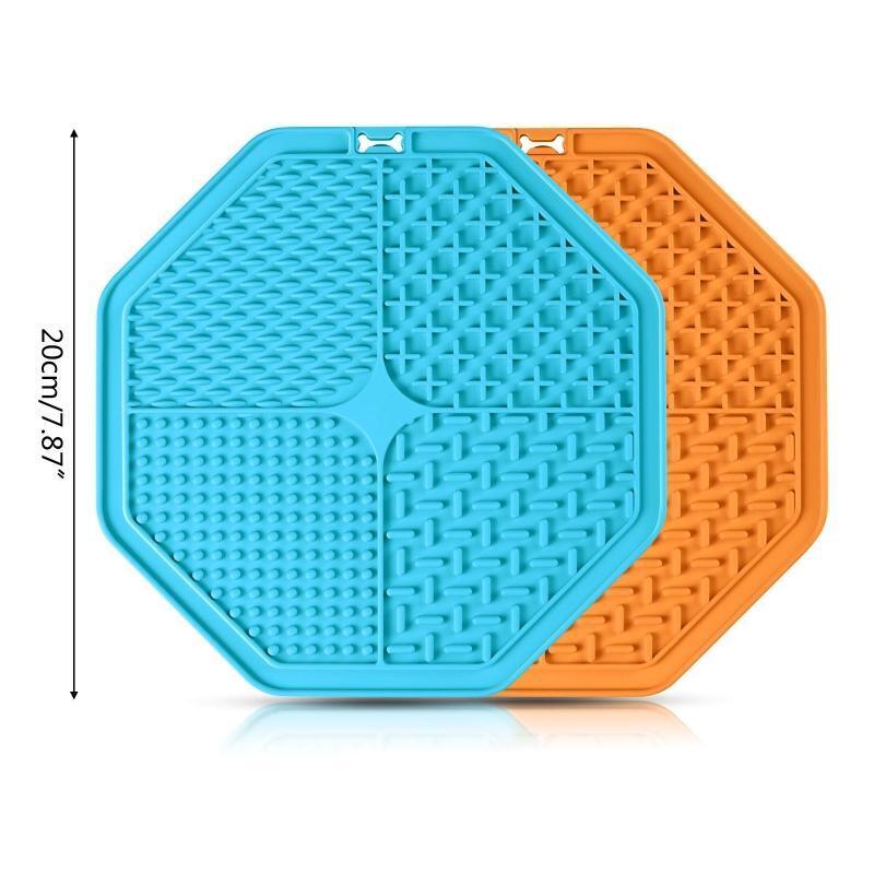 2Pcs Dog Licking Pad for Wet Food Slow Feeder with Suction Cups Puppy Treat Mat