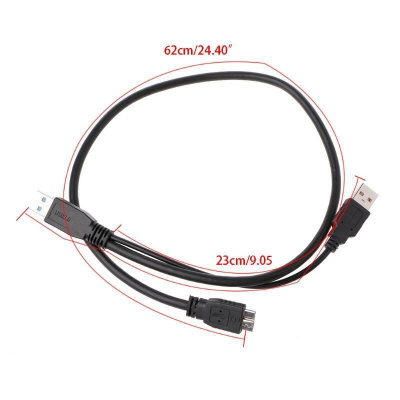 USB 3.0 Male To Type A Micro B Male Y Splliter Extension Cable For Hard Drive