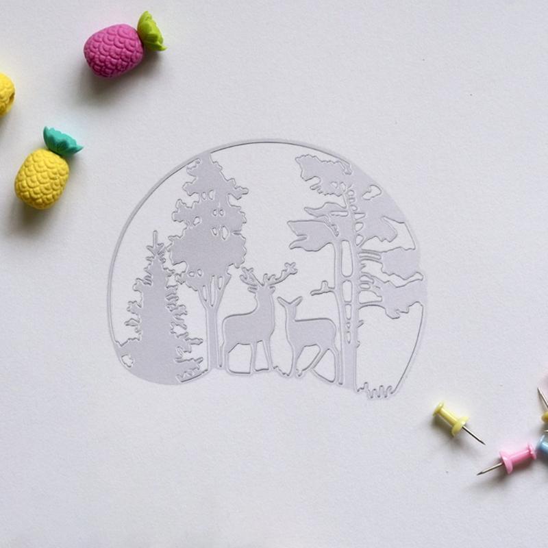 Elk Forest Metal Cutting Die for DIY Paper Crafts Scrapbooking Photo Album Decor