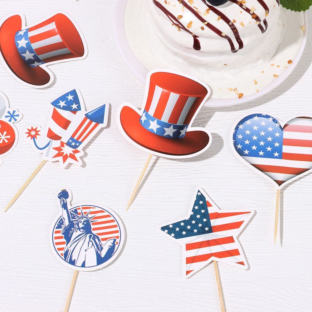 Accessory Stand Flag Independence Day Cake Decoration Cake Topper 4th of July