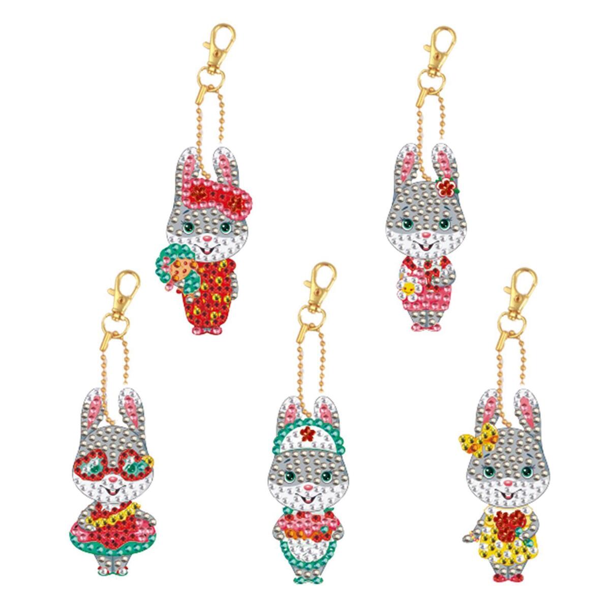 Keychain Double Sided Easter Egg Mosaic Making Ornaments