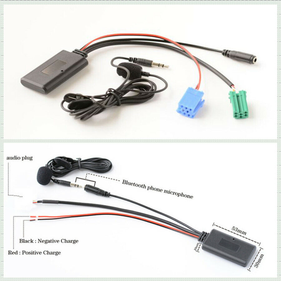 Bluetooth 5.0 Car Handsfree 8 6 Pin MINI ISO Plug For Renault Updatelist Radio