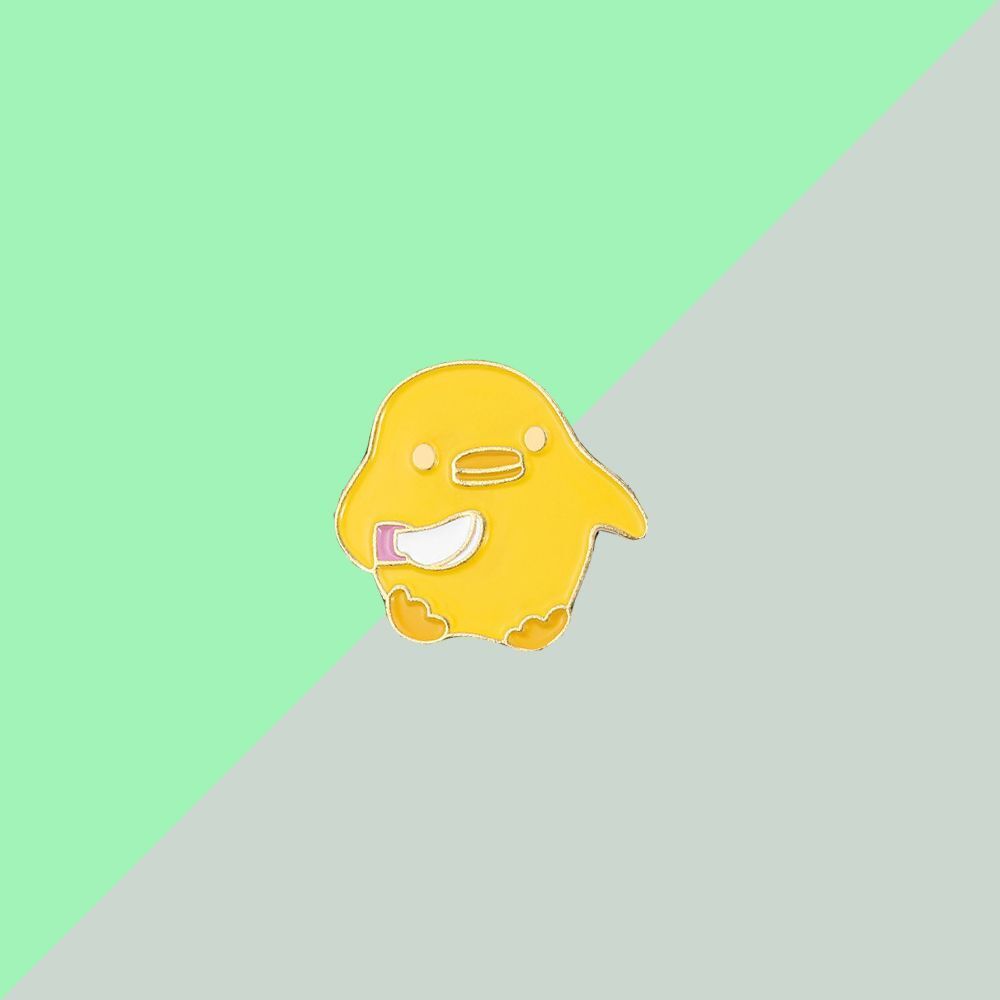 Metal Badge Cartoon Clothes Lapel Pin Animal Brooch Enamel Pins Yellow Duck
