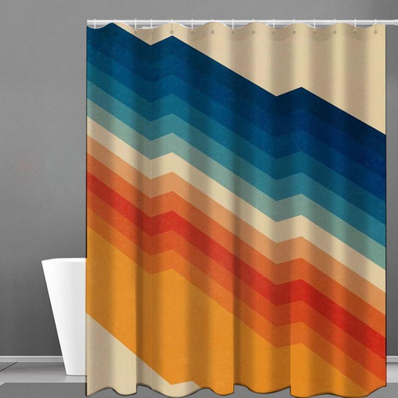 Morandi Color Shower Curtain Waterproof Mould Proof Polyester Bath Supplies