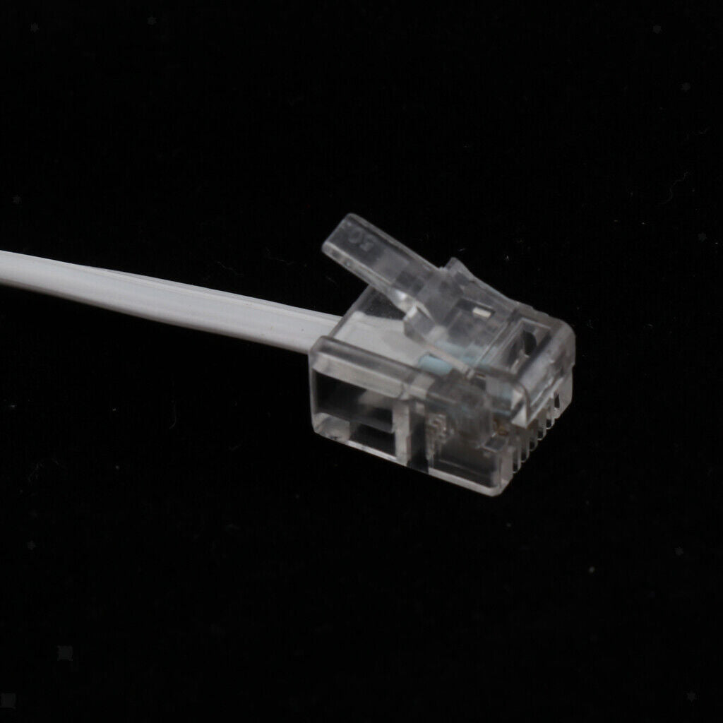 RJ11 2C Modular Telephone Extension Phone Cord   2.4m