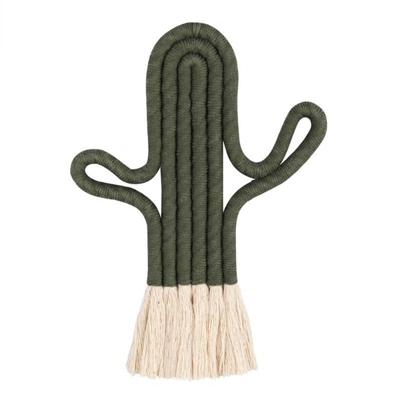 Nordic Woven Cactus Shape Wall Hanging Modern Home Hanging Easy to Use Durable