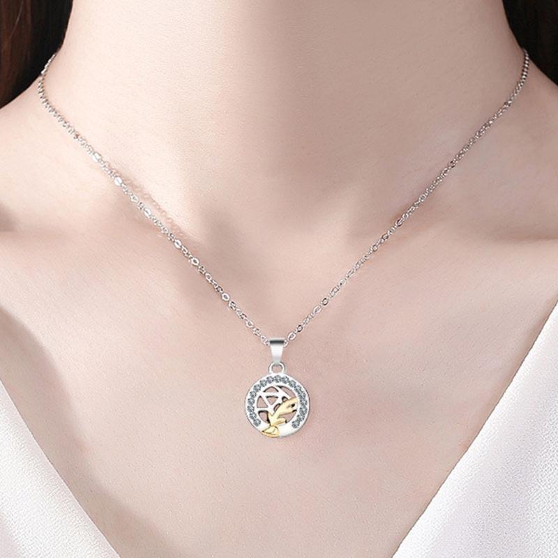 1 Pair Anniversary Necklace Non Toxic Smooth Edge Sharpless Alloy Durable Strong