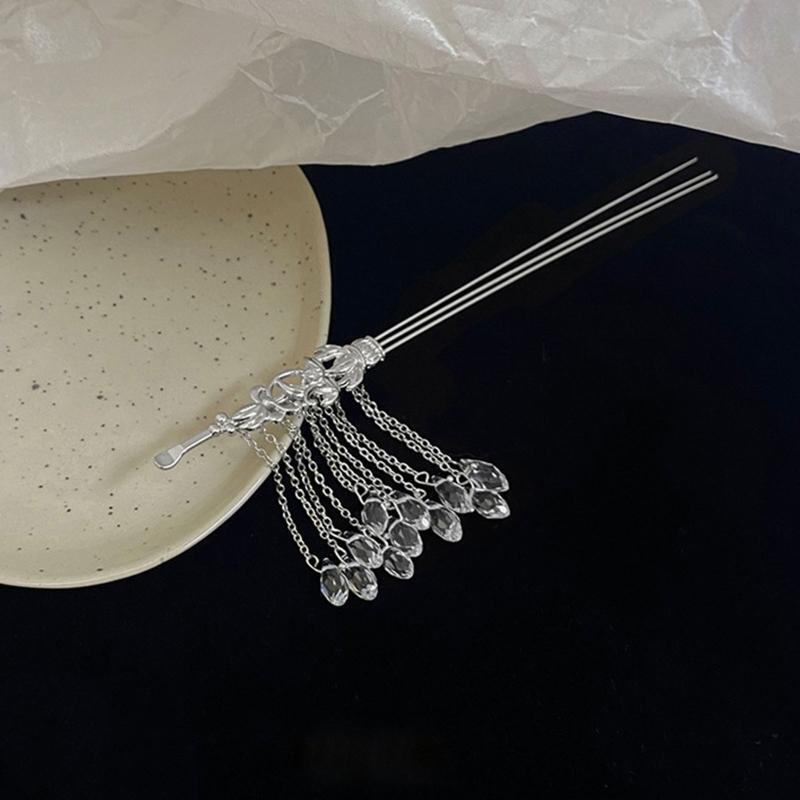 Elegant Leaf Shape Hair Pin Hair Fork Chinese Style Hair Pin for Long Hair