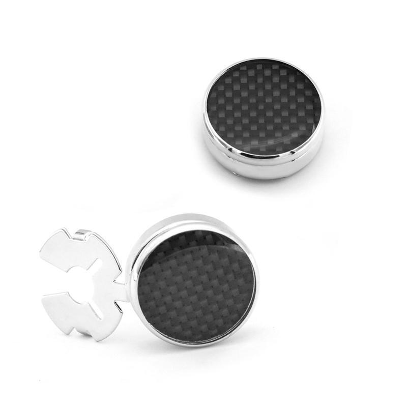 Carbon Fiber Buckle Decorative Cufflinks Cuff for Suit Shirt Cufflinks