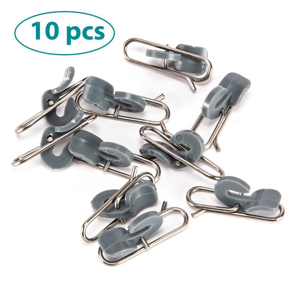 10pcs Stainless Steel Impact Bait Clip Fishing Hook Decoupling Accessories