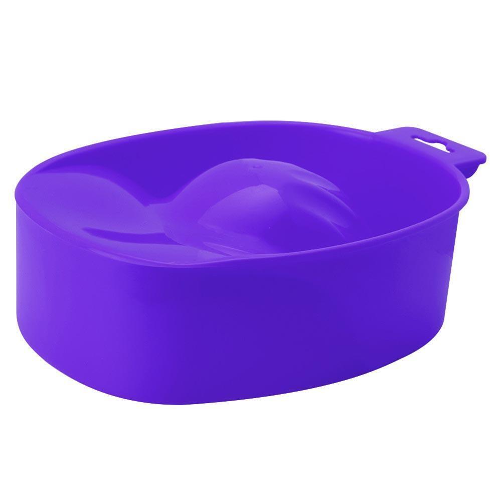 1pc Nail Art Hand Wash Remover Soak Bowl Nail Bath Manicure Tool(Purple)