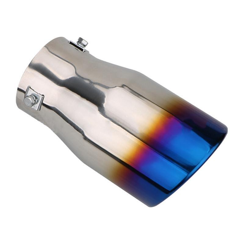 Car Auto Vehicle Chrome Exhaust Pipe Tip Muffler Steel Stainless Trim Tail Tube