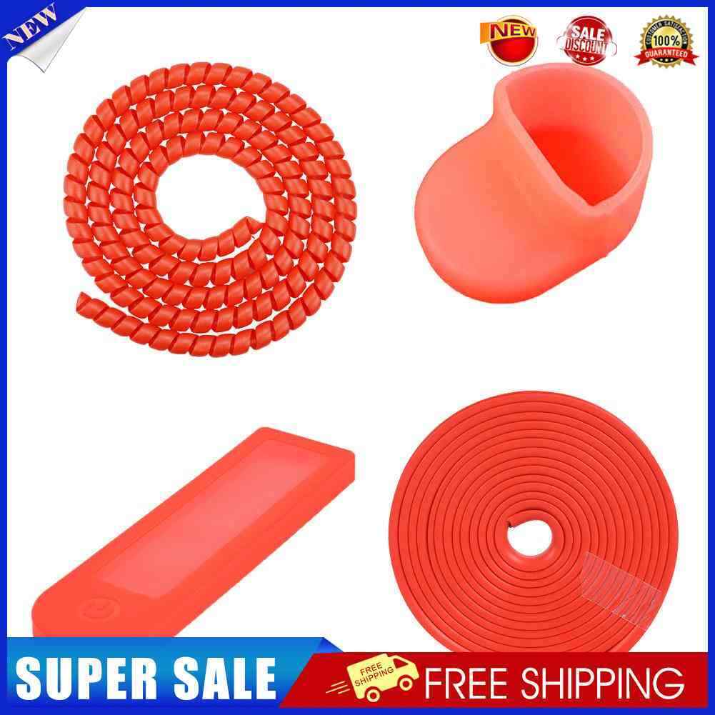 Electric Scooter Protection Set Anti-Collision Strip for M365 Pro (Red)