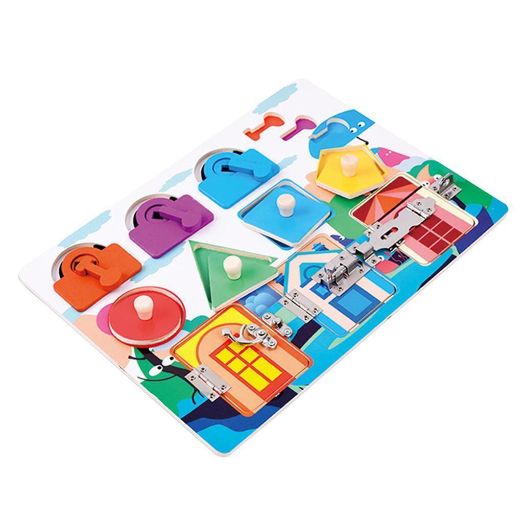 Montessori Training Ability Shape Matching Color and Lock Cognition  Busy