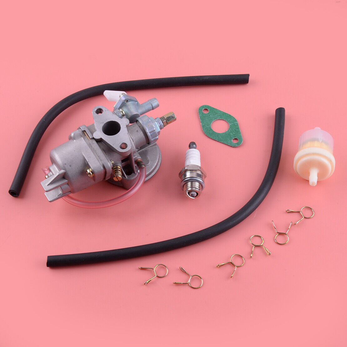 Carburetor Fuel Filter Spark Plug Kit Fit For 43cc 49cc Pocket Bike Mini Quads