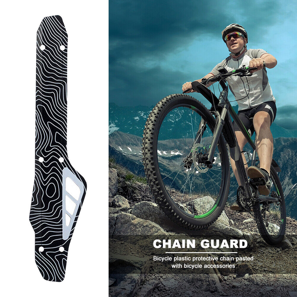 PP Bicycle Chain Stay Guard MTB Road Bike Frame Protector Cover (Black)