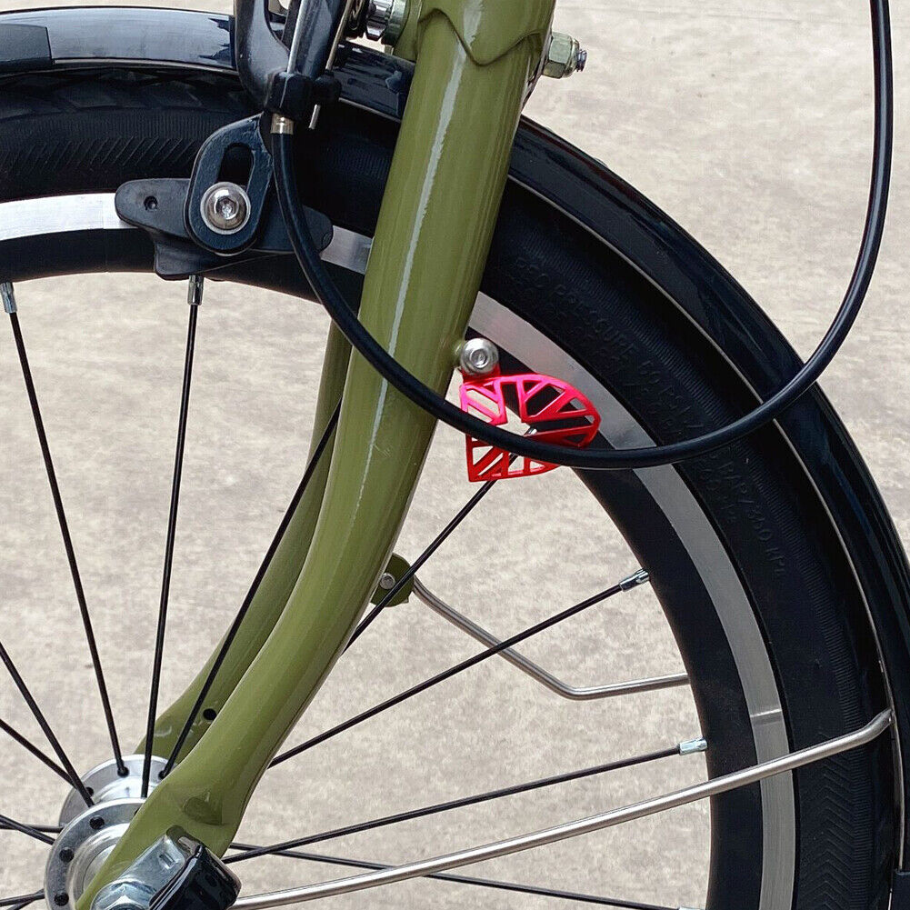 Bicycle Front Fork Protection Brake Line Protector for Brompton (Red)