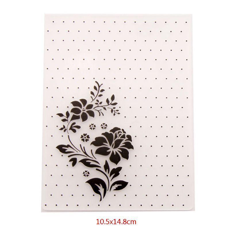Bloom Flower Plastic Embossing Folder DIY Craft Template Mold Scrapbook Paper