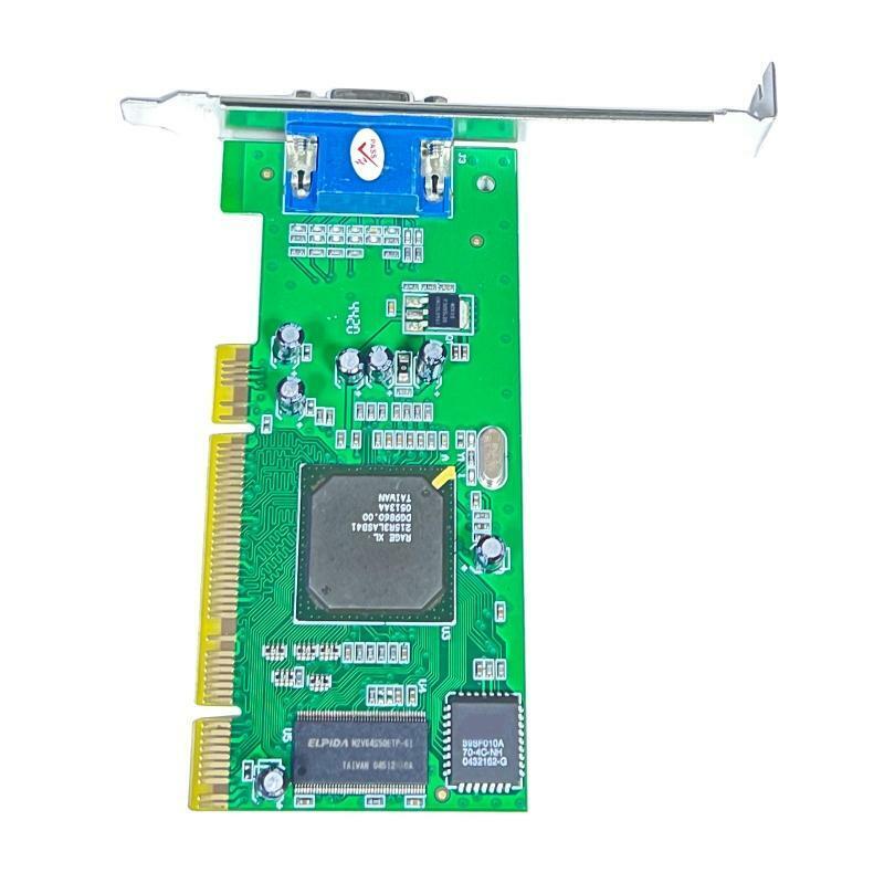 32Bit PCI Graphics Card ATI Rage XL 8MB Multi-Display VGA Video Tractor PC Card